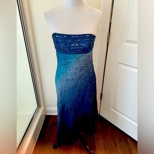 Laundry blue and silver sequin size 8 dress.
